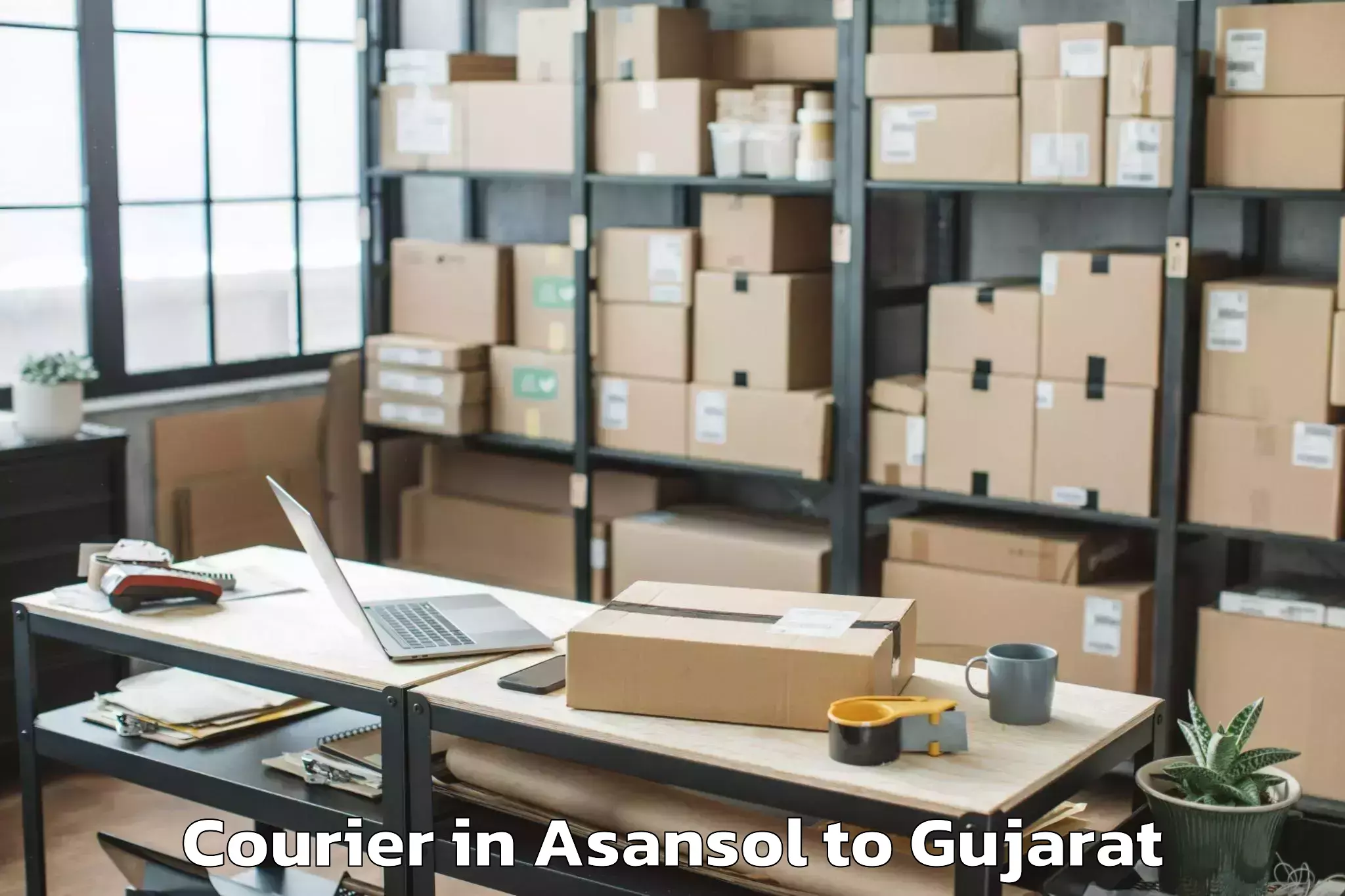 Quality Asansol to Kundla Courier